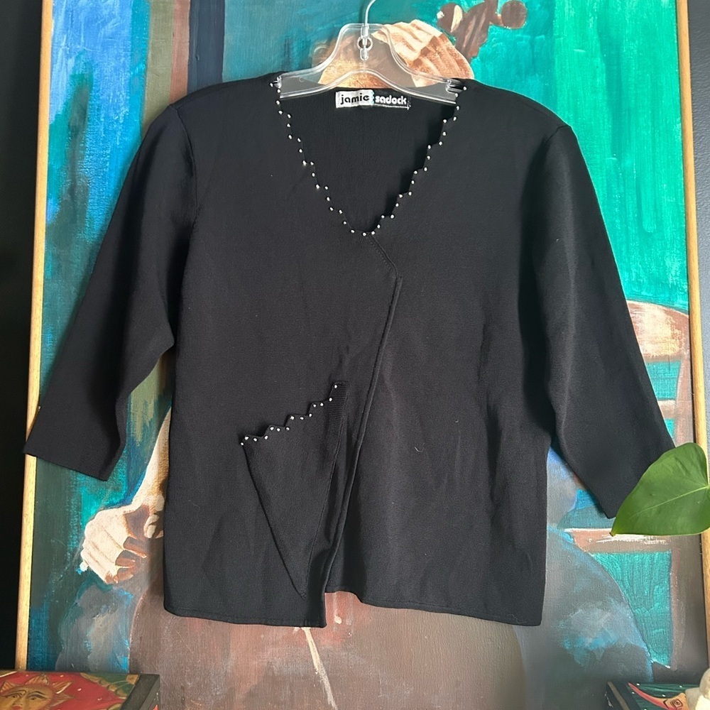 Jamie Sadock Elegant Black Knit Top M
